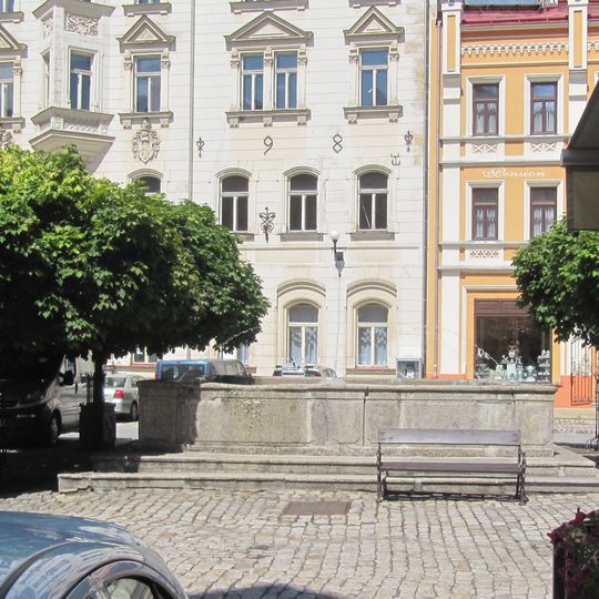 Western fountain in Loket, T. G. Masaryka