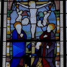 Christ en croix entre la Vierge et saint Jean of Église Saint-Jacques-le-Majeur de Boistrudan