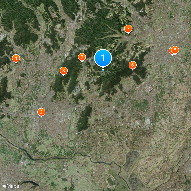 Distretto di Shimotsuga Mappa