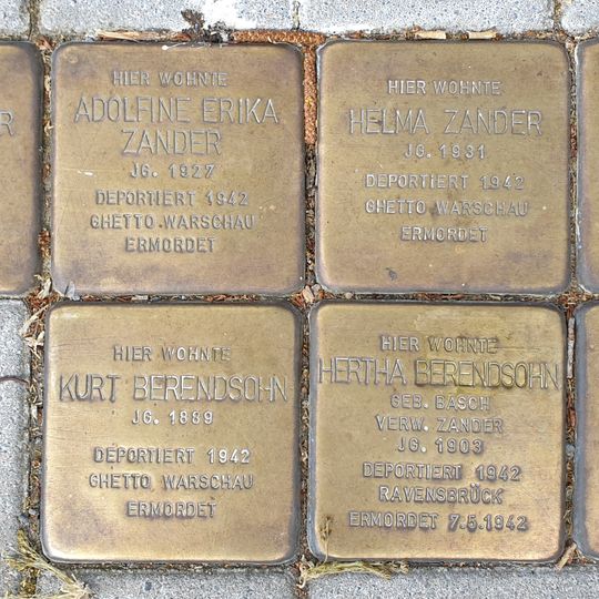 Stolperstein dedicated to Ruth Zander