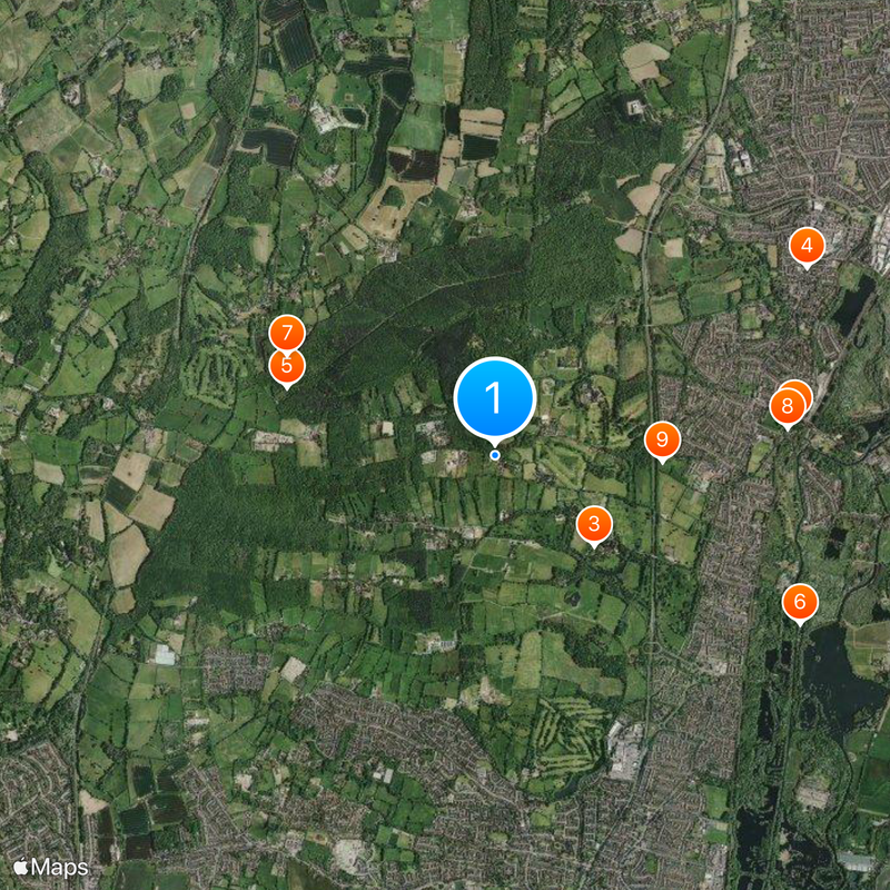 Hertfordshire Zoo Kaart