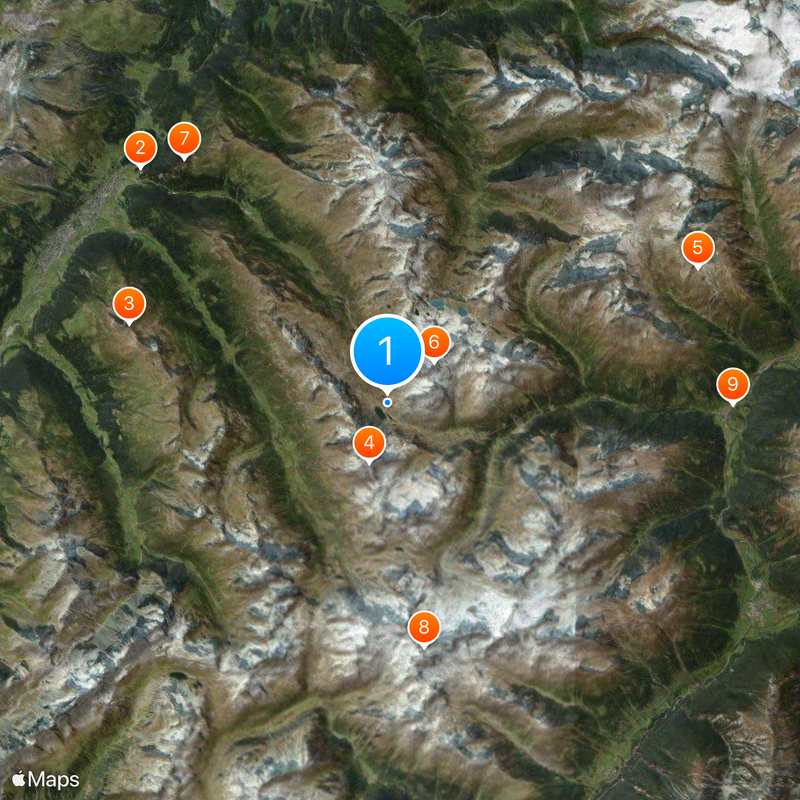 Flüelapass Mapa