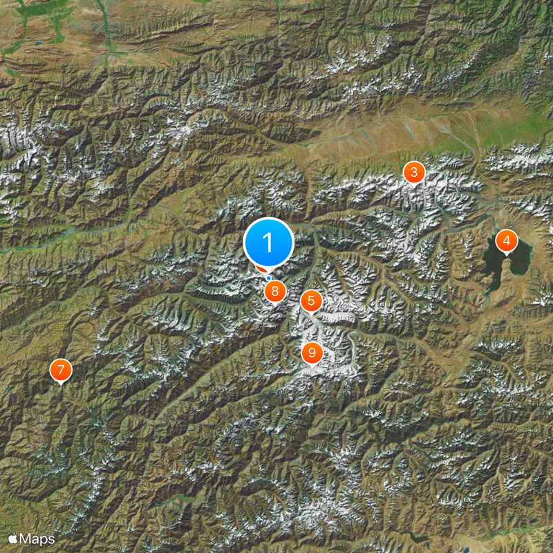 Pamir Mountains Map