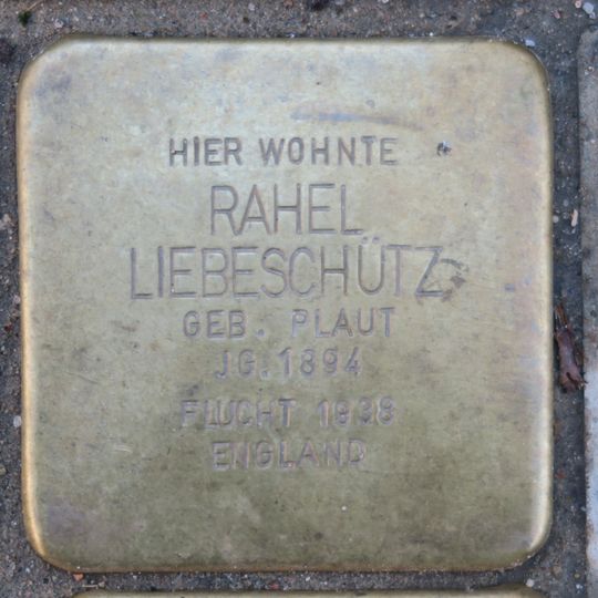 Stolperstein dedicated to Rahel Liebeschütz