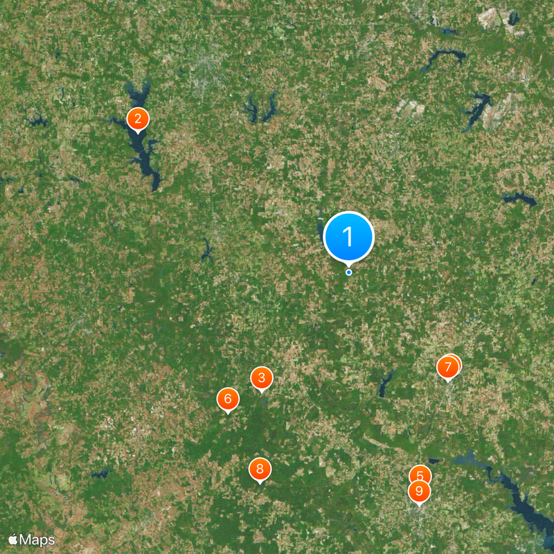 East Texas Harita