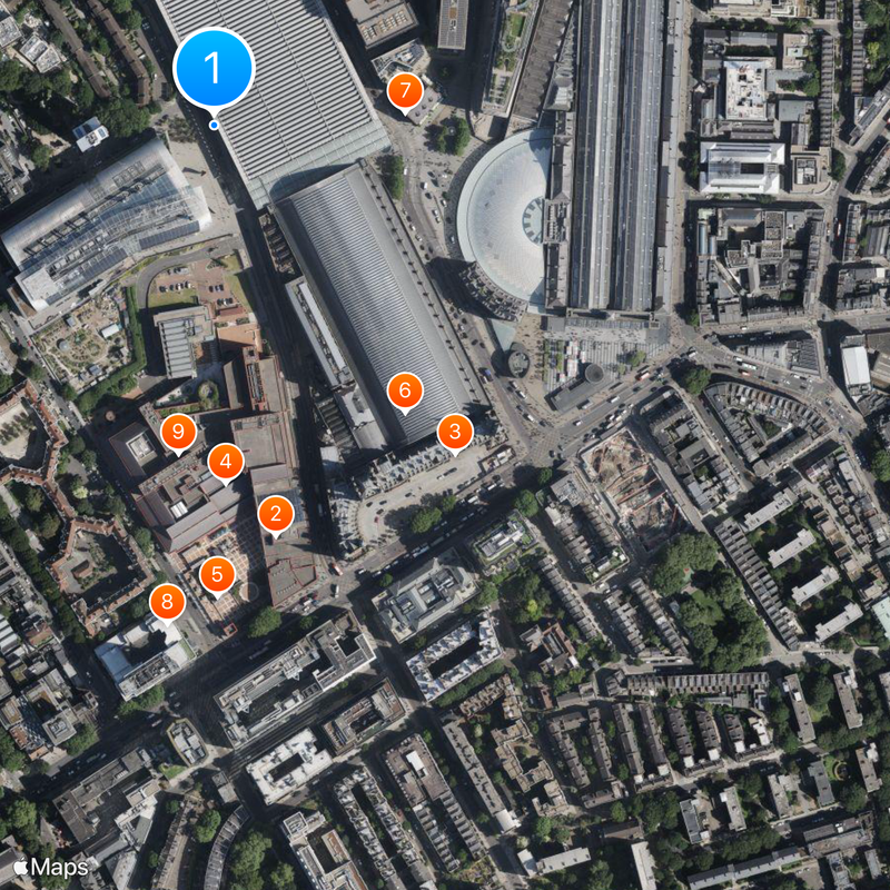 Estación de St. Pancras Mapa