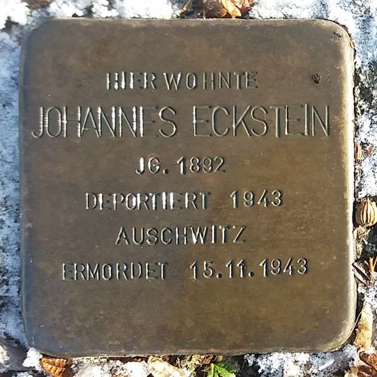 Stolperstein à la mémoire de Johannes Eckstein