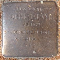 Stolperstein dedicated to Albertine Vyth