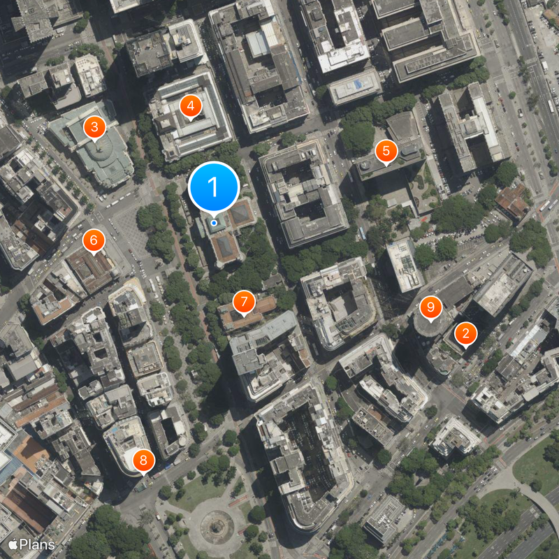 Nationale Bibliotheek van Brazilië Kaart