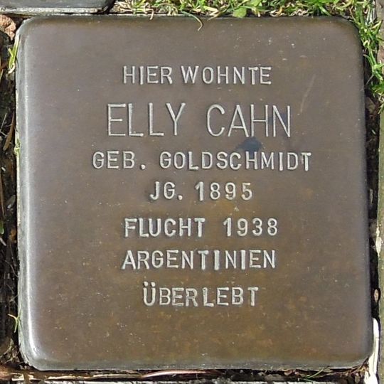 Stolperstein en memoria de Elly Cahn