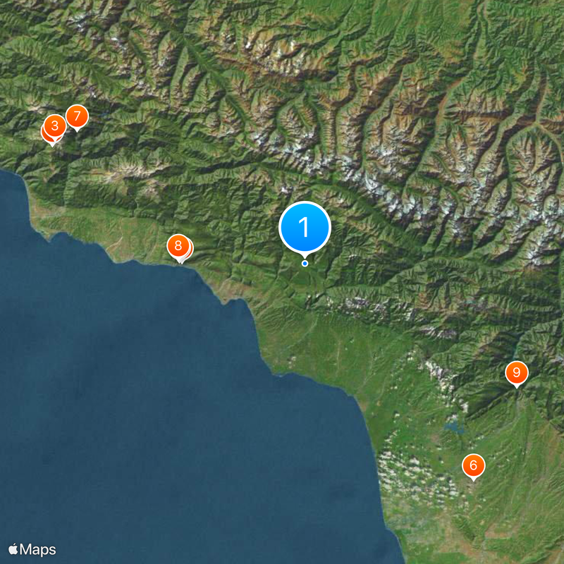 Repubblica Autonoma d'Abcasia Mappa
