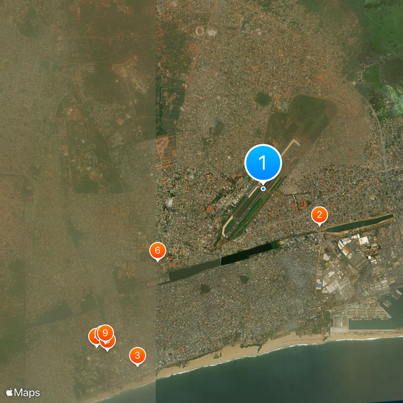 Lomé-Tokoin Airport Map