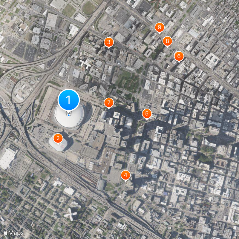 Caesars Superdome Mapa