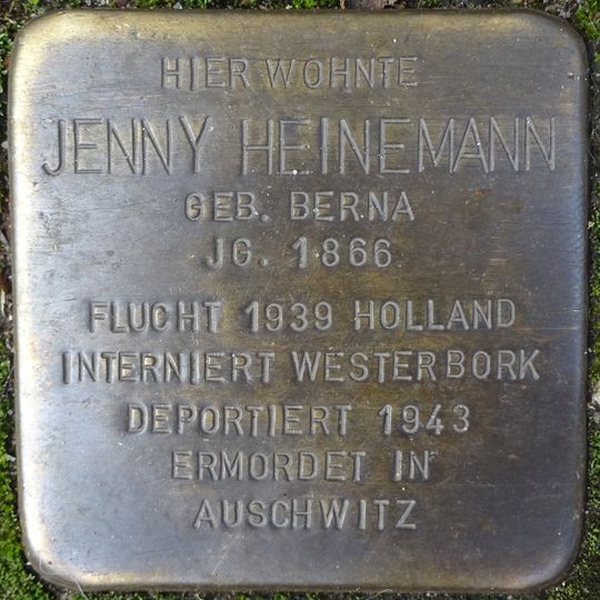 Stolperstein en memoria de Jenny Heinemann