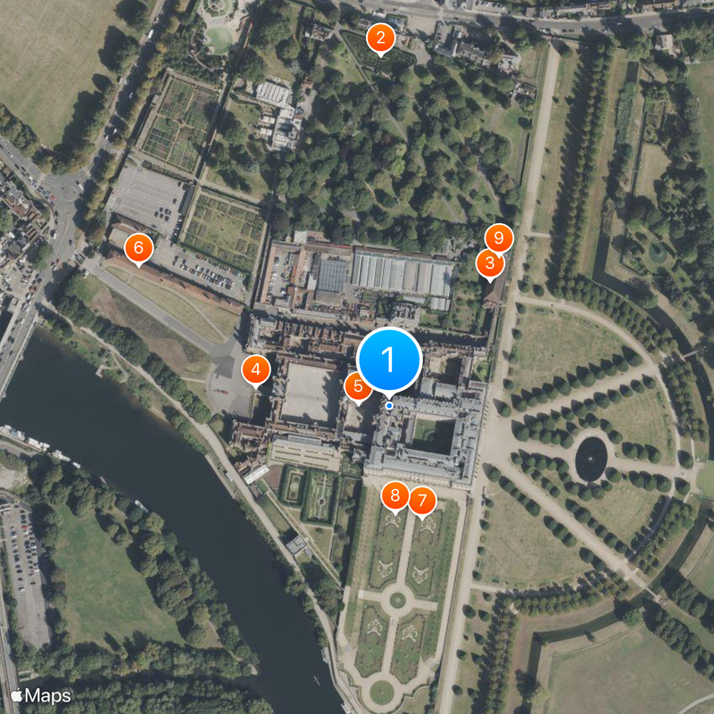 Hampton Court Palace Kaart