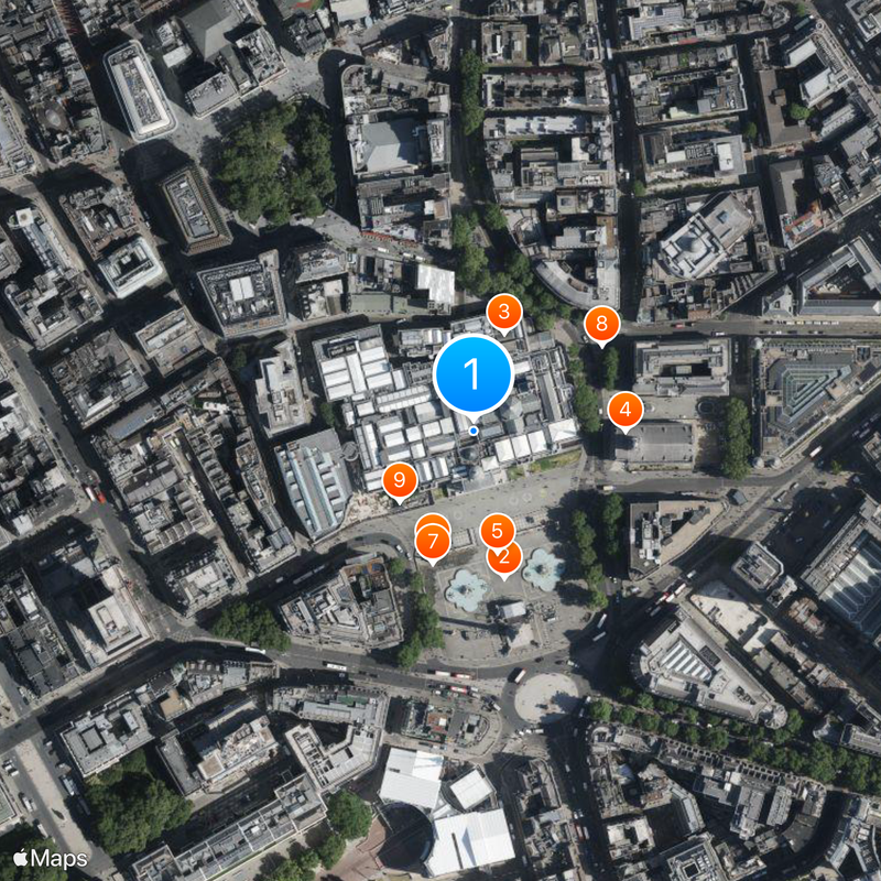 National Gallery de Londres Mapa