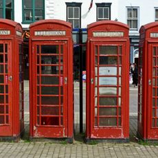 K6 Telephone Kiosks Row Of 4
