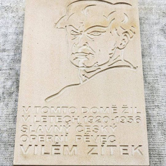 Pamětní deska Viléma Zítka v Praze