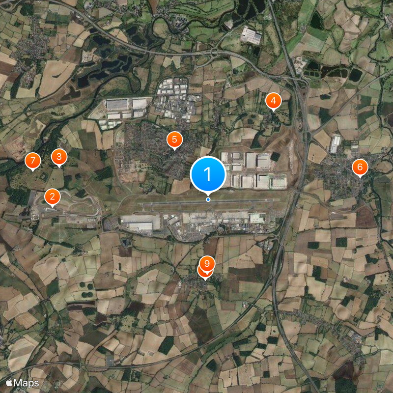 East Midlands Airport Map