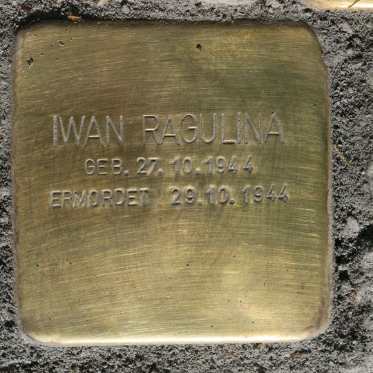 Stolperstein dedicated to Iwan Ragulina