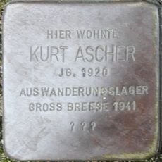 Stolperstein en memoria de Kurt Ascher