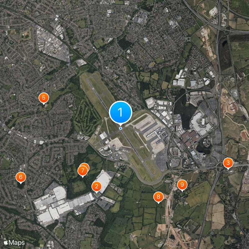 Birmingham Airport Map