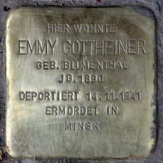 Stolperstein dedicated to Emmy Gottheiner