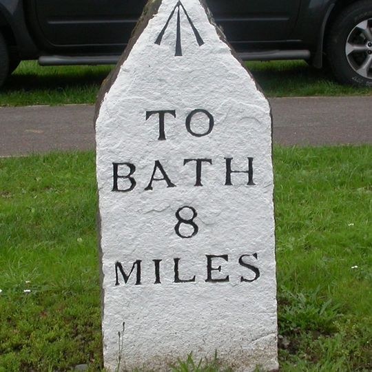 Milestone, Bath Road, N Common; 50m S Southway Drive