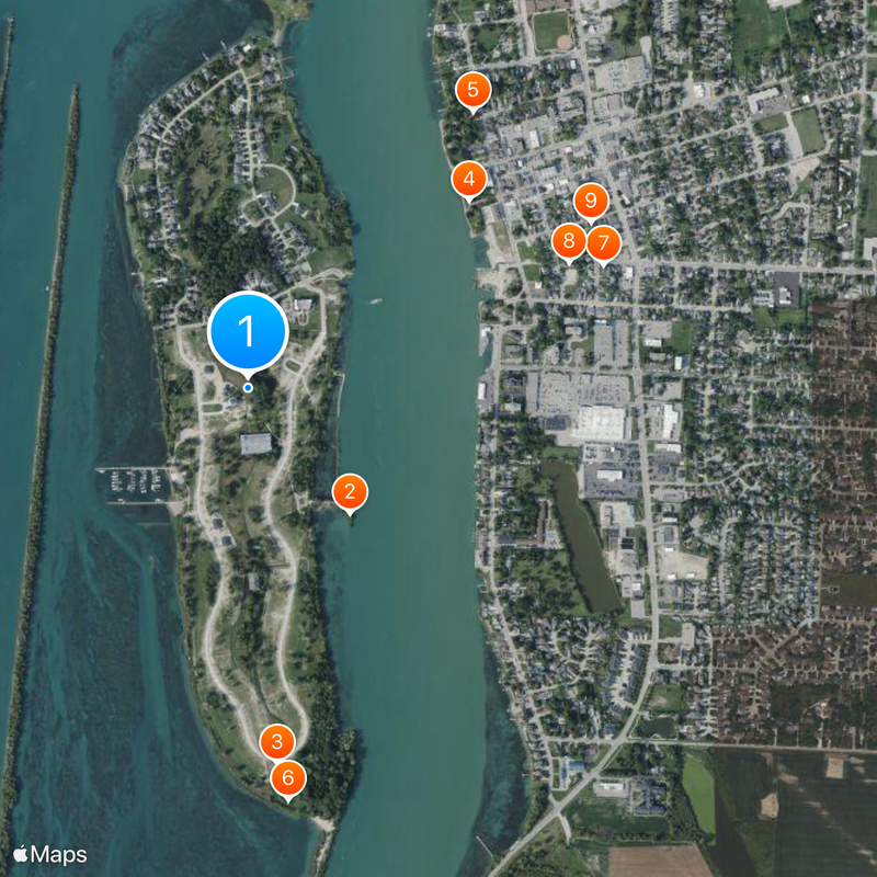 Bois Blanc Island Mappa