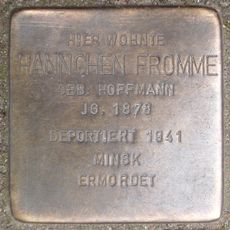 Stolperstein dedicated to Hannchen Fromme