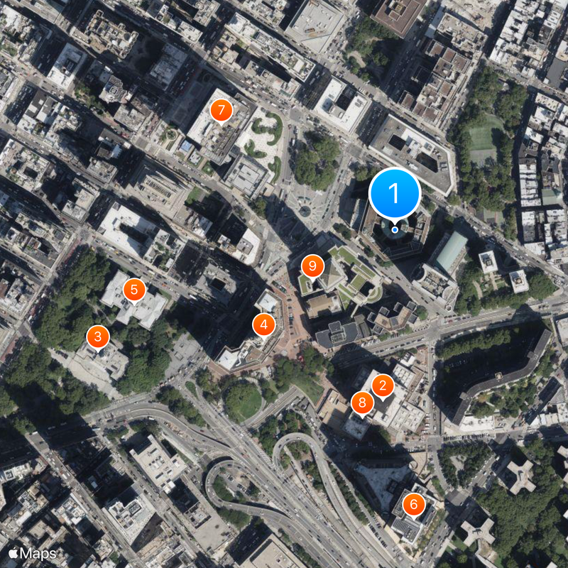 New York County Courthouse Mapa