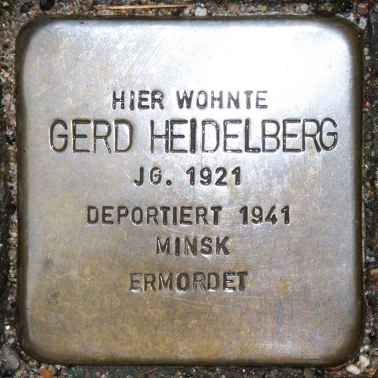 Stolperstein en memoria de Gerd Heidelberg