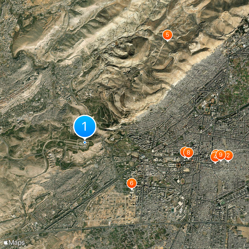 Presidential Palace, Damascus Map