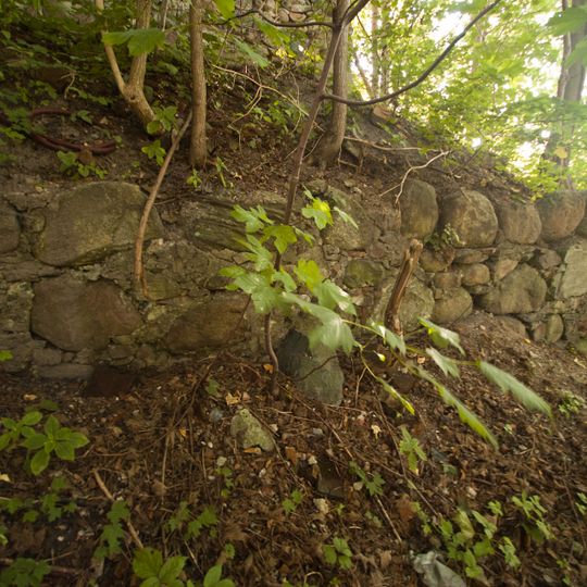 Ruiny zamku - fragmenty murów przyziemia