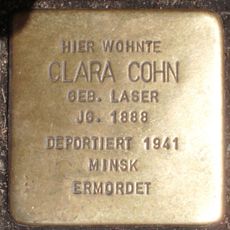 Stolperstein dedicated to Clara Cohn