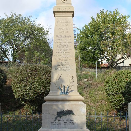 War memorial of Proulieu